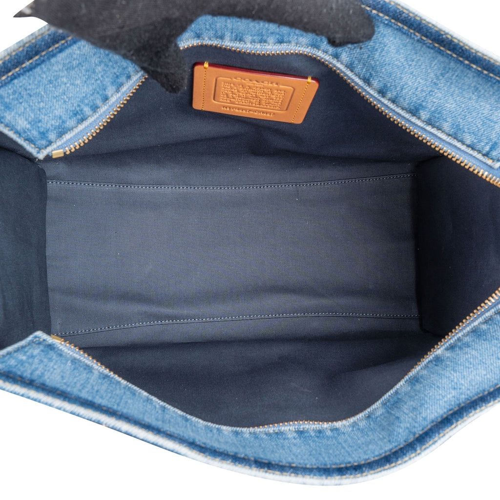 Coach Denim Cargo Tote Handbag